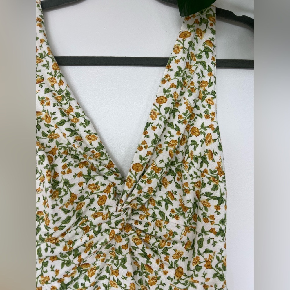 Floral Print V-Neck Dress